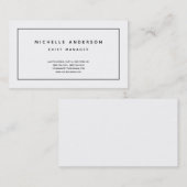 Moderne eenvoudige professionele minimalist visitekaartje (Voorkant / Achterkant)