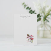 Moderne eenvoudige professionele minimalistische m briefkaart (Staand voorkant)