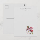 Moderne eenvoudige professionele minimalistische m briefkaart (Voorkant / Achterkant)