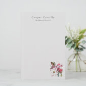 Moderne eenvoudige professionele minimalistische m briefpapier (Staand voorkant)