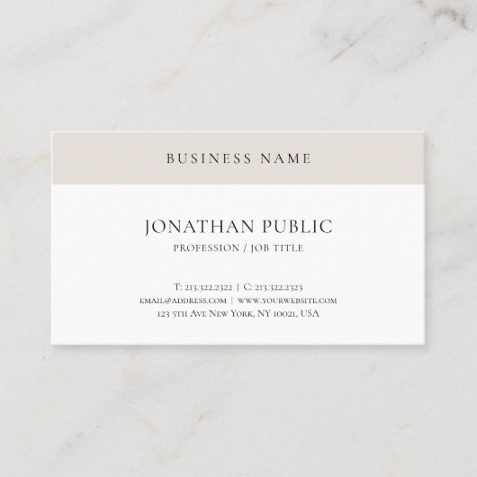 Moderne eenvoudige professionele minimalistische S Visitekaartje (Voorkant)