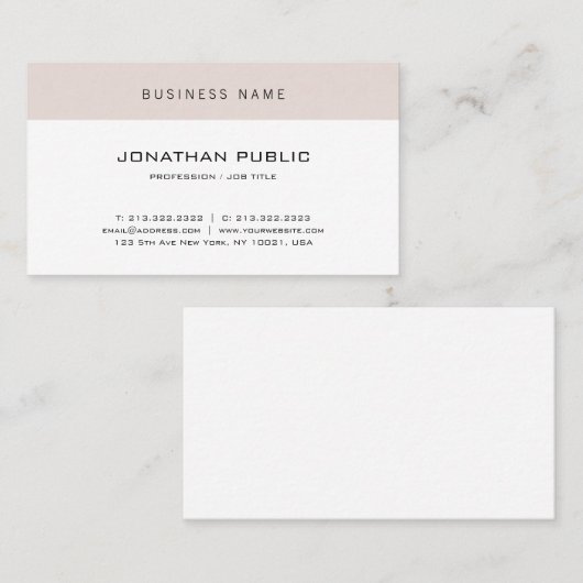 Moderne, eenvoudige professionele minimalistische  visitekaartje (Voorkant / Achterkant)