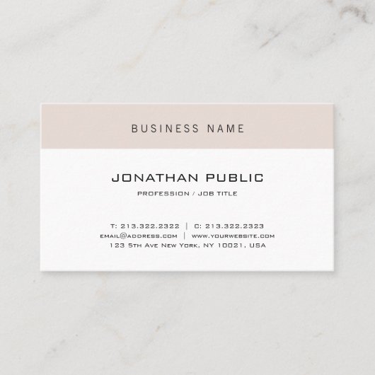 Moderne, eenvoudige professionele minimalistische  visitekaartje (Voorkant)