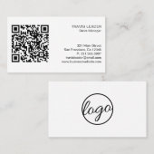 Moderne, eenvoudige professionele QR-code voor pro Visitekaartje (Voorkant / Achterkant)