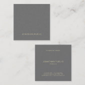 Moderne, eenvoudige professionele Sjabloon luxe Vierkante Visitekaartje (Voorkant / Achterkant)