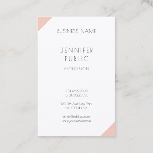 Moderne, eenvoudige professionele Sjabloon Visitekaartje (Achterkant)