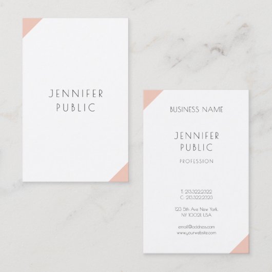 Moderne, eenvoudige professionele Sjabloon Visitekaartje (Voorkant / Achterkant)