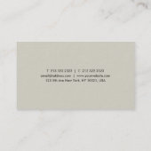 Moderne, eenvoudige professionele Sjabloon Visitekaartje (Achterkant)