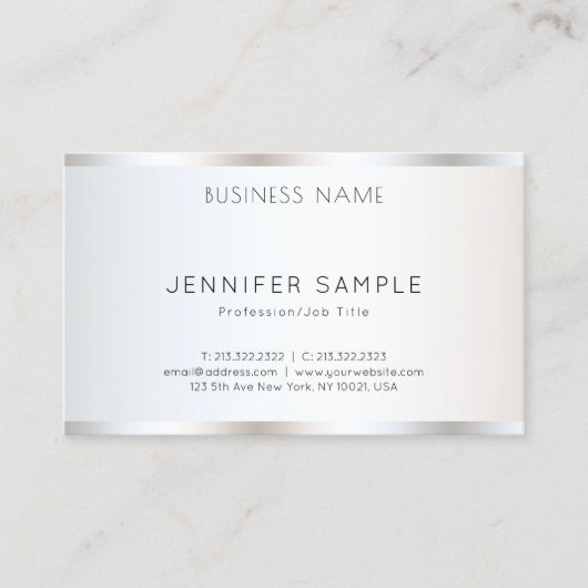 Moderne, eenvoudige professionele Sjabloon Visitekaartje (Voorkant)