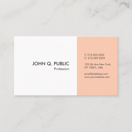 Moderne, eenvoudige professionele Sjabloon Visitekaartje (Voorkant)