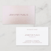 Moderne eenvoudige professionele trendy elegante S Visitekaartje (Voorkant / Achterkant)