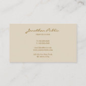 Moderne Eenvoudige Professionele Trendy Script Sja Visitekaartje (Achterkant)