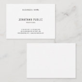 Moderne, eenvoudige professionele vormgeving elega visitekaartje (Voorkant / Achterkant)