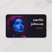 Moderne eenvoudige professionele zanger acteur fot visitekaartje (Voorkant)