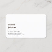 Moderne eenvoudige professionele zanger acteur fot visitekaartje (Achterkant)