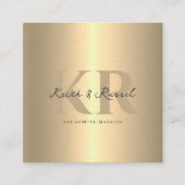 Moderne Eenvoudige QR Code Gold Uitnodiging Informatiekaartje (Voorkant)