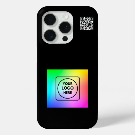Moderne Eenvoudige QR Code Logo Branding iPhone Ho Case-Mate iPhone Case (Achterkant)