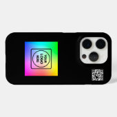 Moderne Eenvoudige QR Code Logo Branding iPhone Ho Case-Mate iPhone Case (Achterkant (horizontaal))