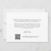 Moderne eenvoudige QR-code net getrouwd Fotobruilo Aankondiging (Achterkant)