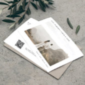 Moderne eenvoudige QR-code net getrouwd Fotobruilo Aankondiging