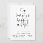 Moderne, eenvoudige QR-code voor bruiloft met eenv Kaart (Voorkant)