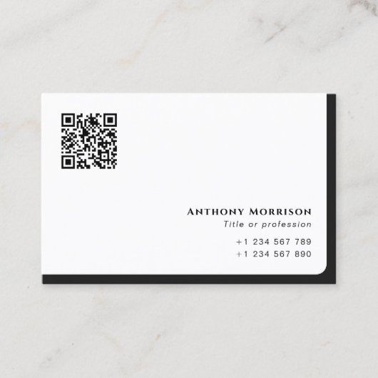 Moderne eenvoudige QR-codenetwerken persoonlijk Visitekaartje (Voorkant)