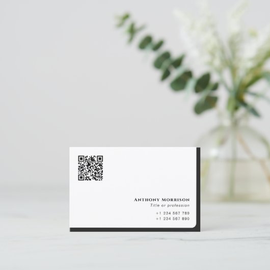 Moderne eenvoudige QR-codenetwerken persoonlijk Visitekaartje (Staand voorkant)