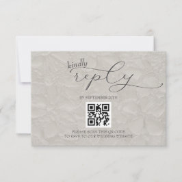 Moderne eenvoudige QR RSVP Kaartje