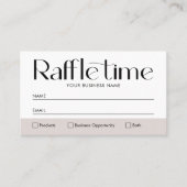 Moderne, eenvoudige Raffle Entry Ticket voor zakel (Voorkant)