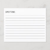 Moderne Eenvoudige Receptkaart (Achterkant)