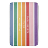 Moderne eenvoudige regenboog aangepaste tekst wegg badmat (Voorkant Verticaal)