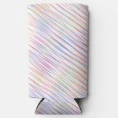 Moderne Eenvoudige regenboog lijn strepen Patroon Seltzer Blikjeskoeler (Voorkant)