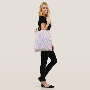 Moderne Eenvoudige Regenboog lijn strepen Patroon Tote Bag