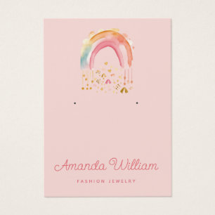 Moderne Eenvoudige Regenboog sieraden Oorbel Displ Visitekaartje