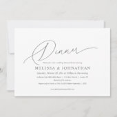 Moderne Eenvoudige repetitie, bruiloft en eten Kaart (Voorkant)