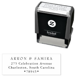 Moderne eenvoudige retouradres zelfinkende stempel