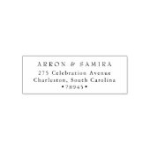 Moderne eenvoudige retouradres zelfinkende stempel (Design)
