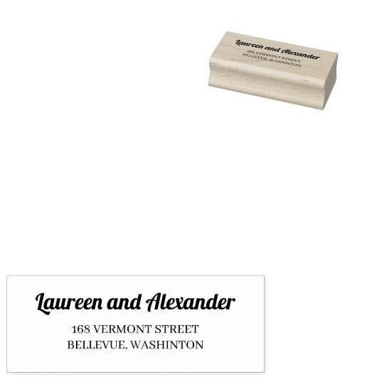 Moderne eenvoudige retournering Rubberstempel (Gestempeld)