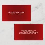 Moderne eenvoudige, rode, eenvoudige professional visitekaartje (Voorkant / Achterkant)