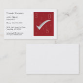 Moderne eenvoudige rode en witte accountant visitekaartje (Voorkant / Achterkant)