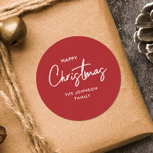 Moderne Eenvoudige Rode en Witte Kerstvakantie