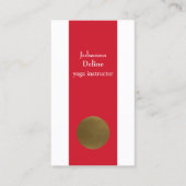Moderne Eenvoudige Rode Faux Cooper Circle Yoga St Visitekaartje (Voorkant)
