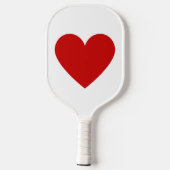 Moderne Eenvoudige Rode Hart Liefde Minimalistisch Pickleball Paddle (Achterkant)