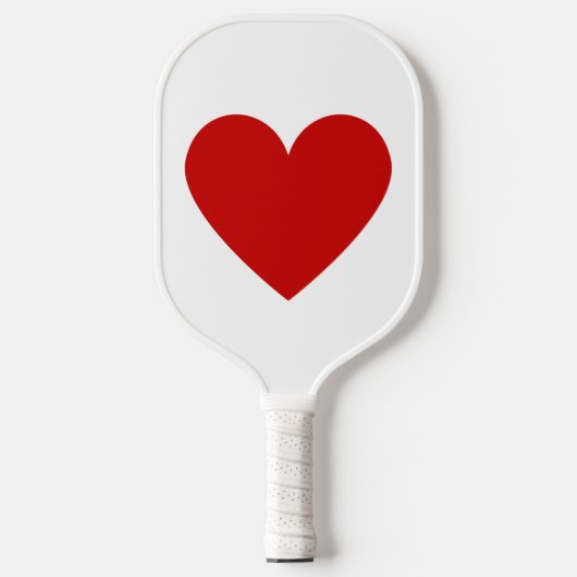 Moderne Eenvoudige Rode Hart Liefde Minimalistisch Pickleball Paddle (Voorkant)