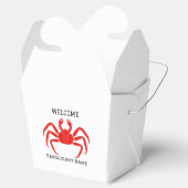 Moderne Eenvoudige Rode kink krab zeevruchten vers Bedankdoosjes (Geopend)