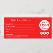 Moderne, eenvoudige rode, losse schroefkaart (Achterkant)