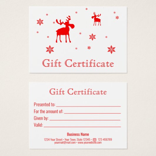 Moderne, eenvoudige rode, losse schroefkaart visitekaartje (Voorkant /achterkant)