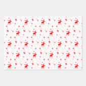 Moderne, eenvoudige rode, losse sneeuwvlokken inpakpapier vel (Voorkant 2)