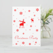 Moderne, eenvoudige rode, losse sneeuwvlokken kaart (Staand voorkant)