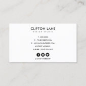 MODERNE EENVOUDIGE RODE PERSOONLIJKE FOTO-IDENTITE VISITEKAARTJE (Achterkant)